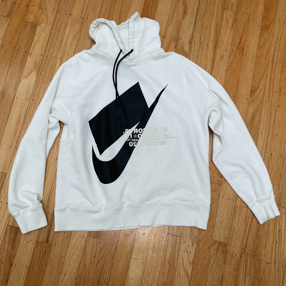 Men's M Nike Hoodie - Off White color